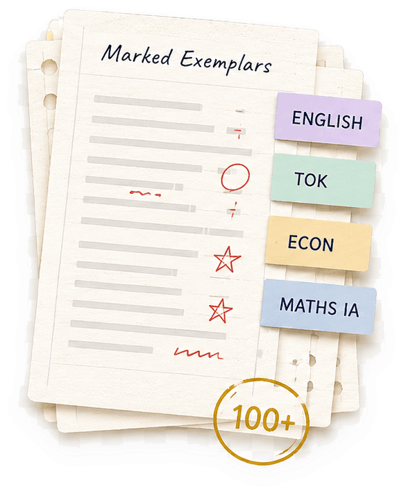 A stack of marked exemplars across subjects
